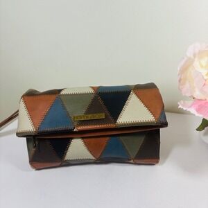 Frye And Co. Multicolor Patchwork Crossbody Bag and Wristlet